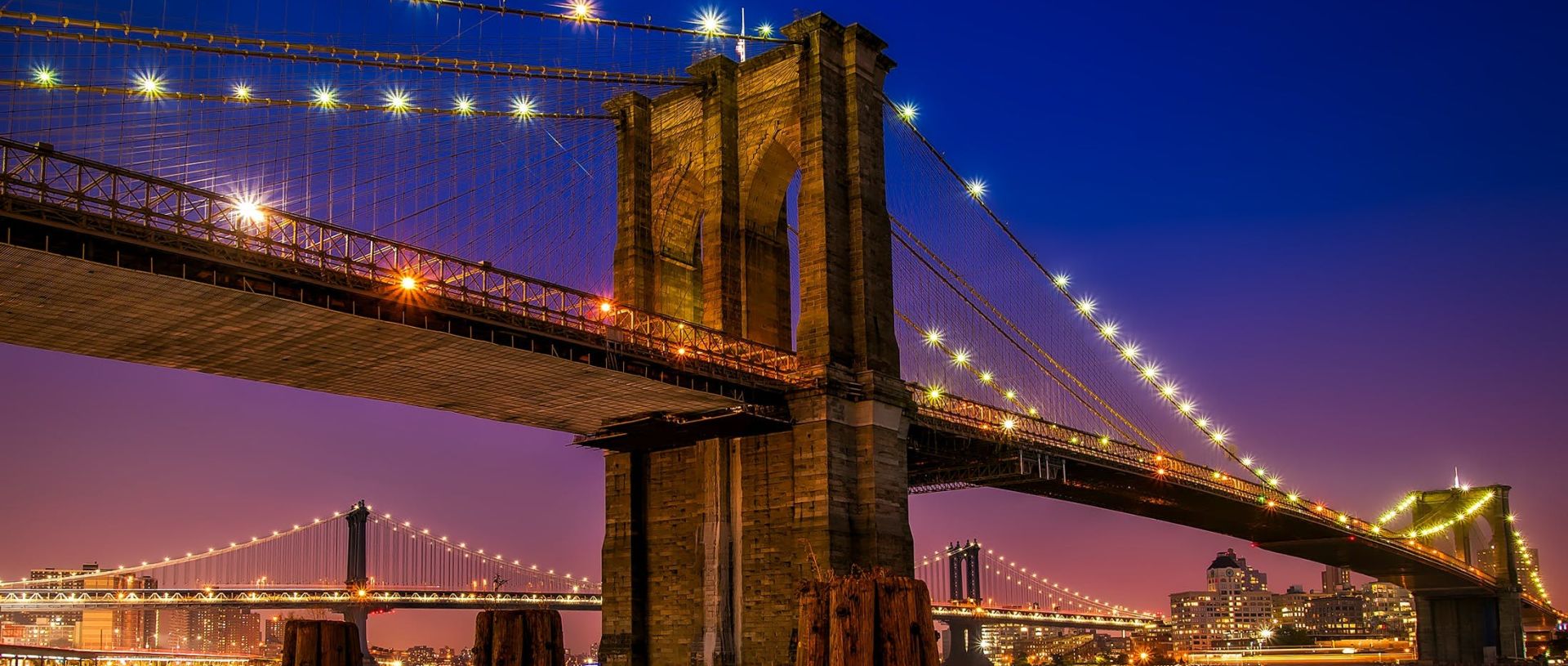 Brooklyn Bridge, New York during Nighttime